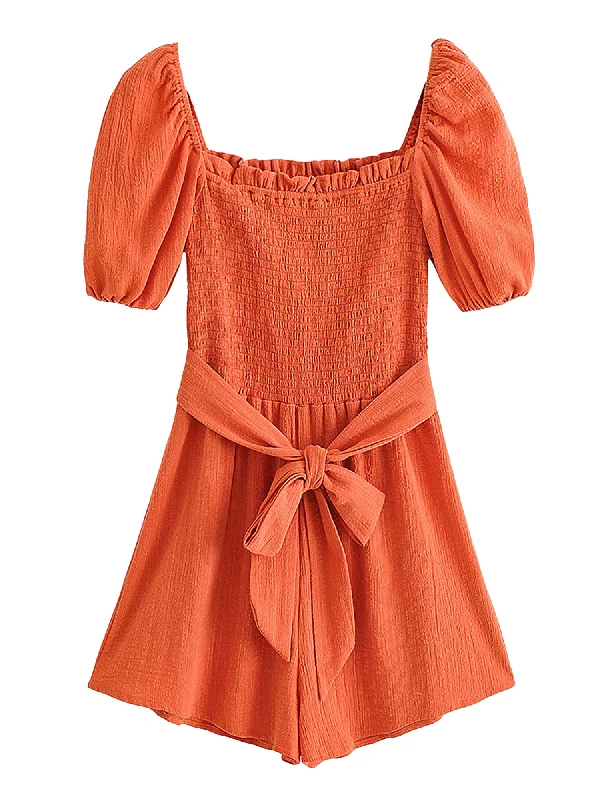 'Millie' Off Shoulder Ruched Romper