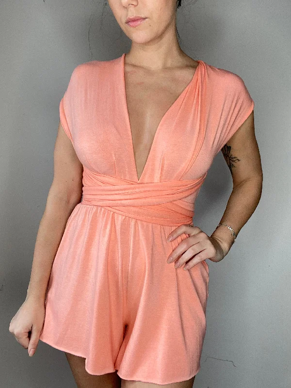 Orgotton Infinity Peach Romper