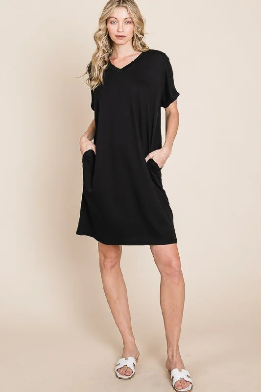 Pocket Jersey T Shirt Dress