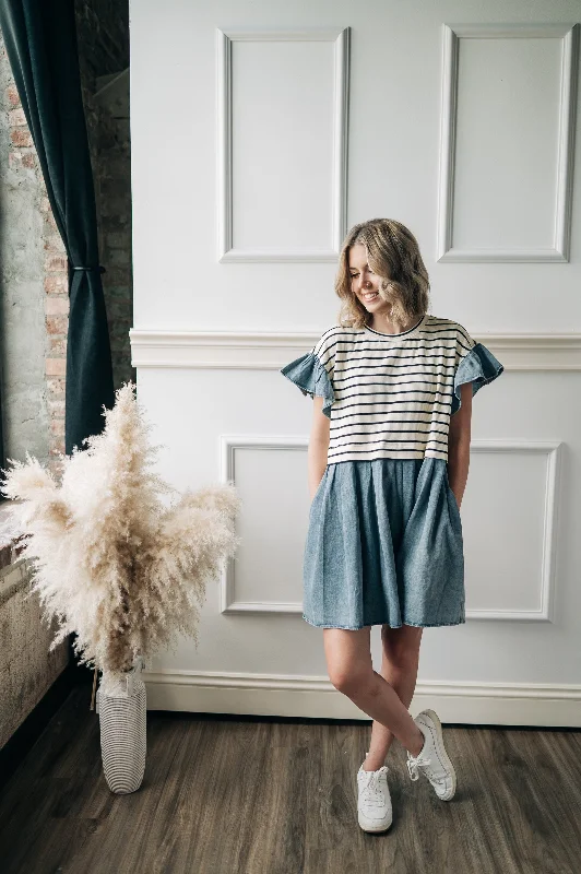 Wellington Denim Striped Dress