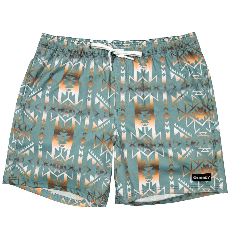 "Bigwake" Teal/Aztec Board Short