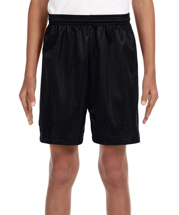 NB5301 - A4 Youth Six Inch Inseam Mesh Shorts