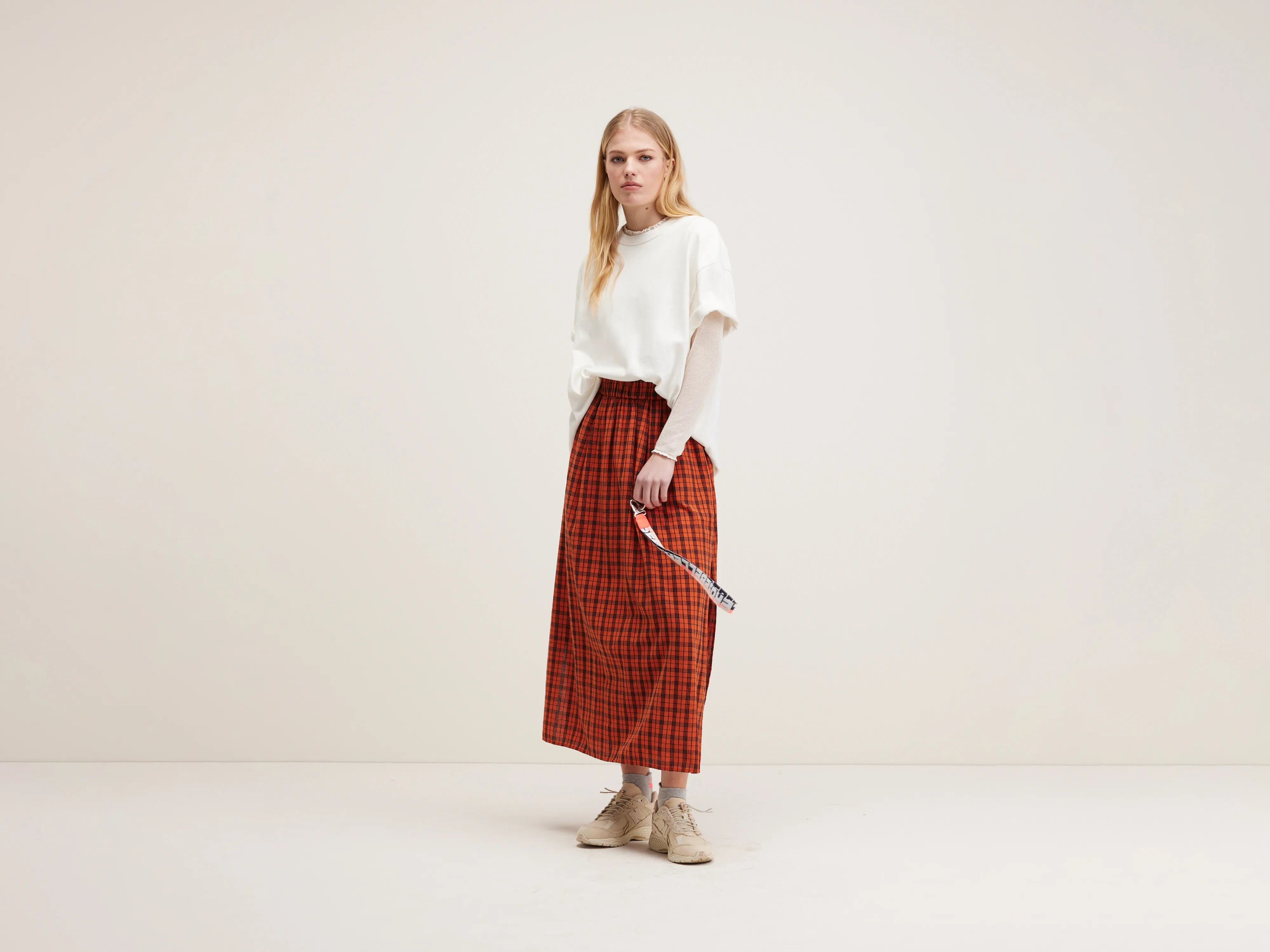 Chiara long skirt (242 / W / CHECK A)