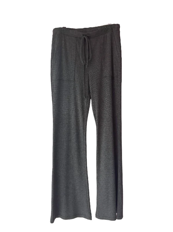 Thermal Lounge Pants In Light Charcoal